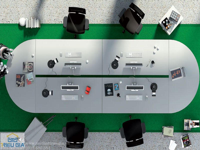 Bàn họp gỗ tự nhiên BH03